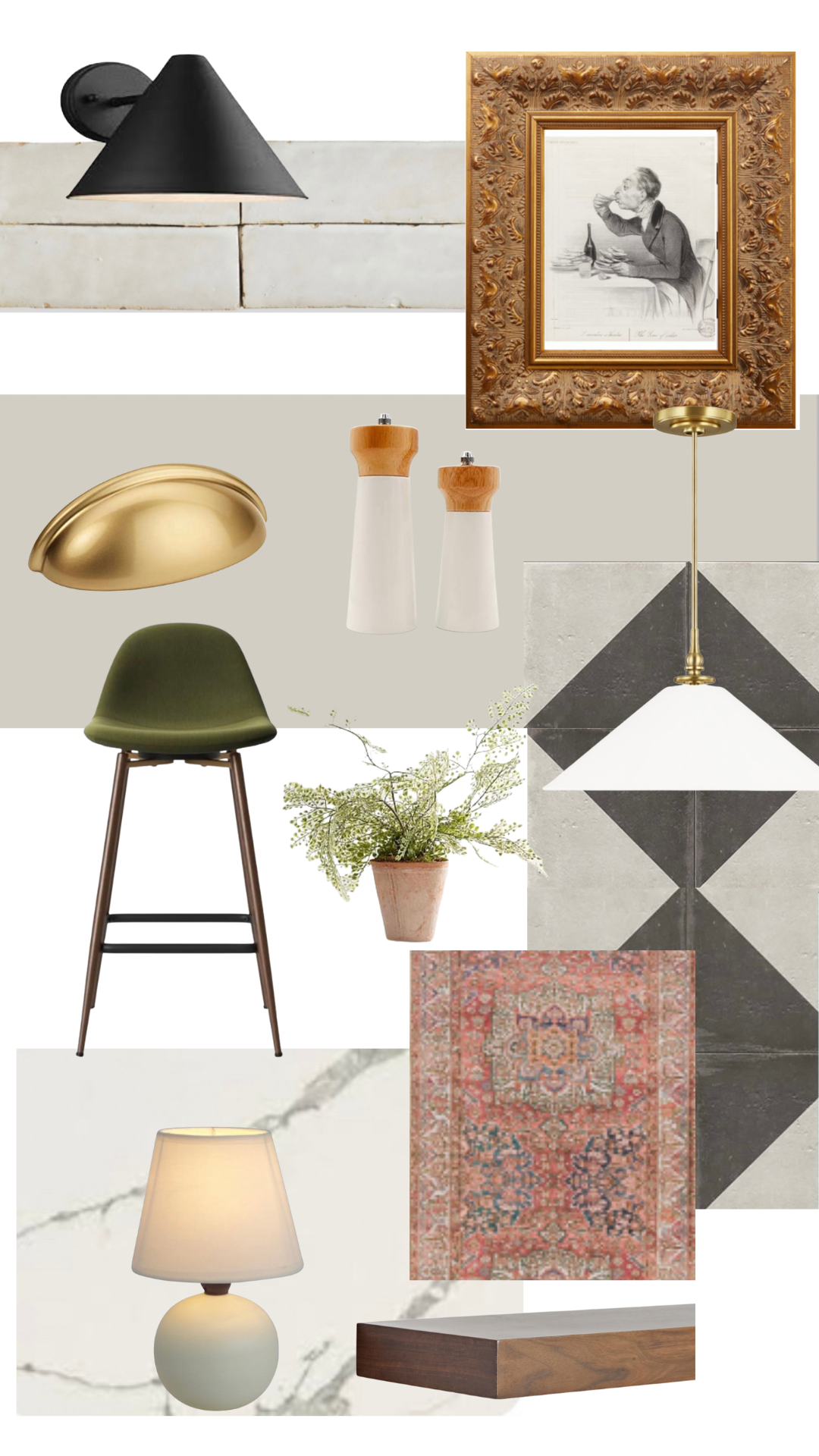mood board for the kitchen renovation