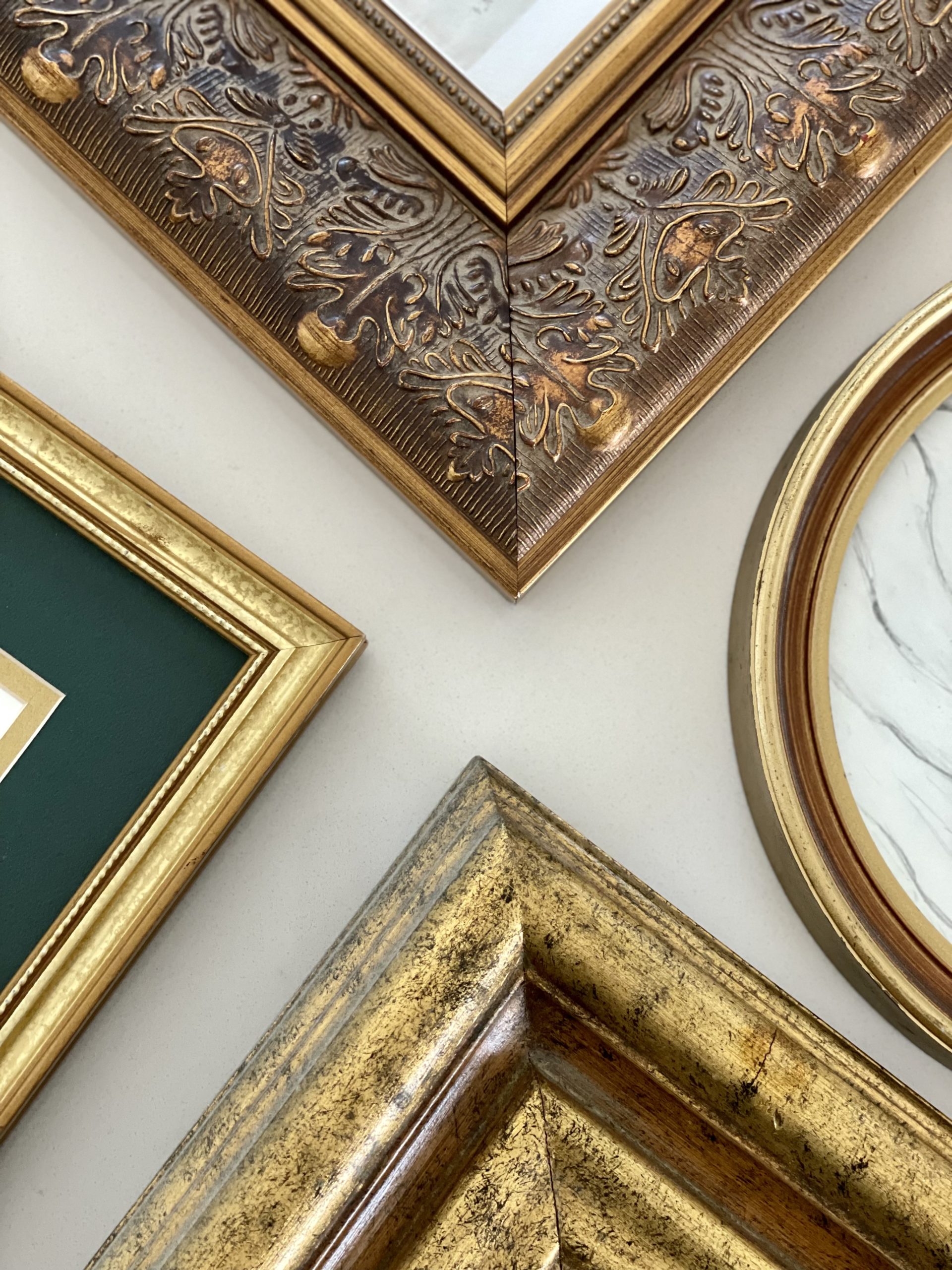 Gallery wall tips, framing and art tips, mixed frame styles