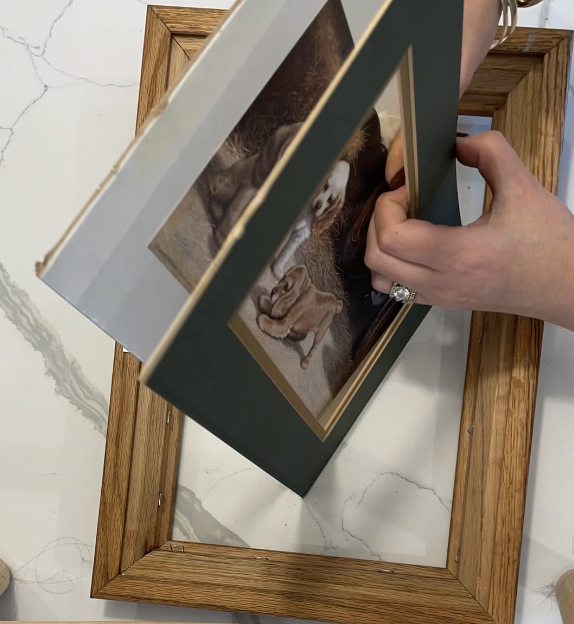 how to remove a mat from a thrifted frame, Wood frame with green mat, framed sheet, ideas for framing, what to frame besides art, framing soccer sheets, kids room art, kids room art ideas, kids room wall art, kids soccer room, creative things to frame