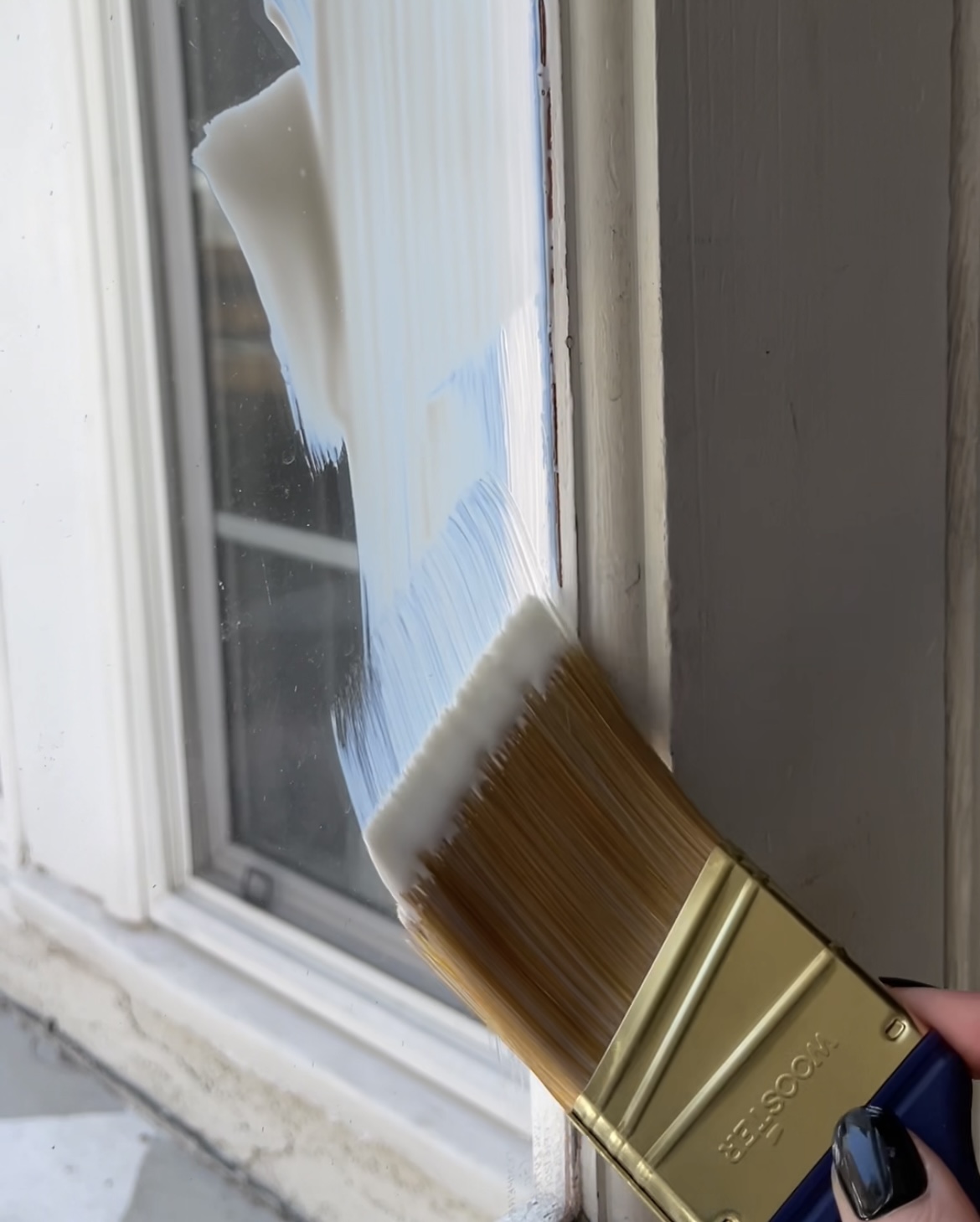 Best Hack/Tip For Painting Windows & Doors, mask and peel on window